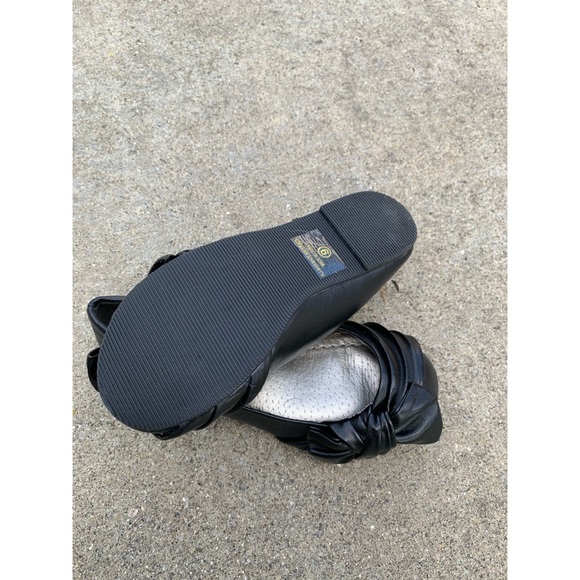 Toddler Kids Black Bow Slip On Ballet Flats - Picture 3 of 4